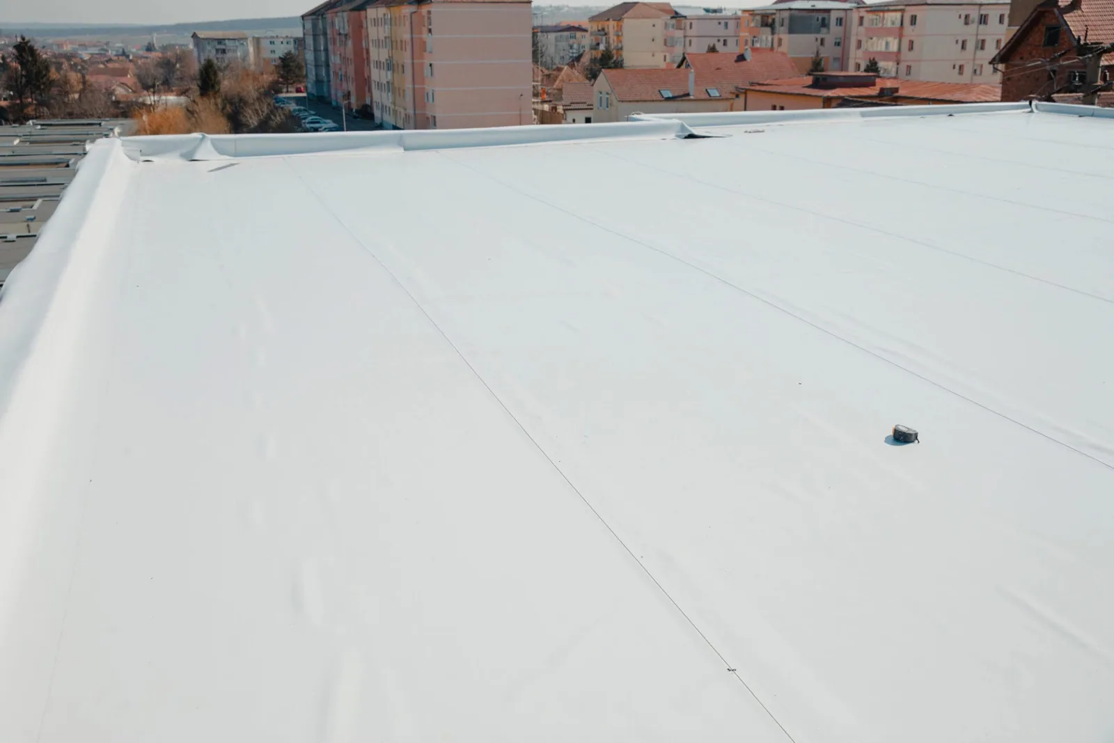 White TPO commercial roof in Newport News, VA